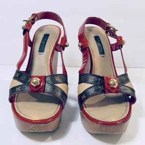 Louis Vuitton women’s wedge sandals